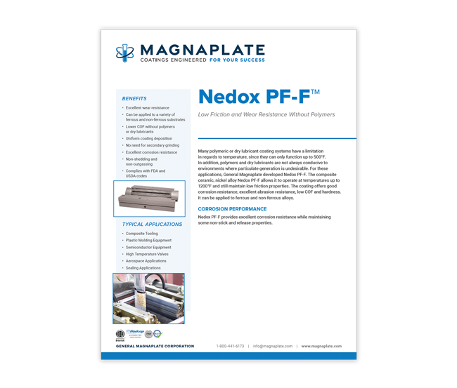 Download our Nedox PF-F Specification Sheet