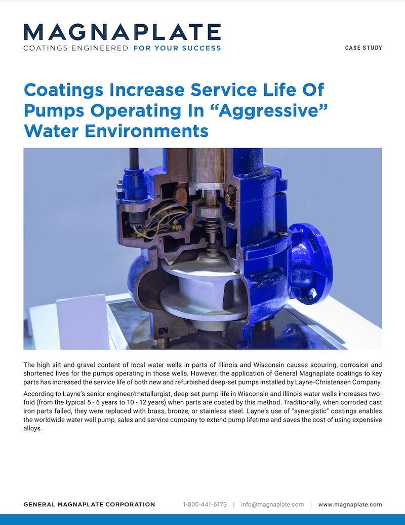 Space Age Coatings Increase Service Life Of Pumps Operating In "Aggressive" Water Environments