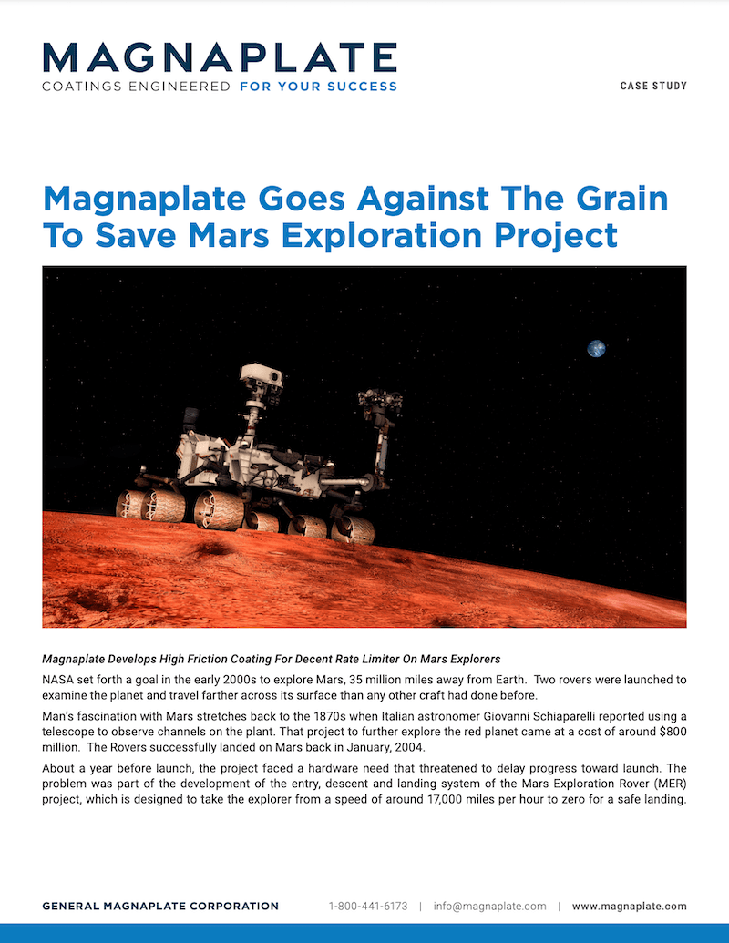 Magnaplate Goes Against The Grain To Save Mars Exploration Project