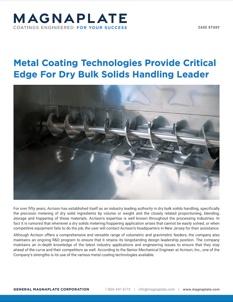 Metal Coating Technologies Provide Critical Edge For Dry Bulk Solids Handling Leader