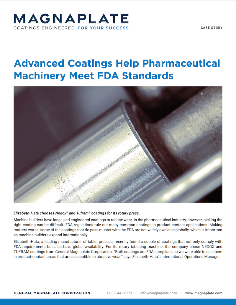 Advanced Coatings Help Pharmaceutical Machinery Meet FDA Standards
